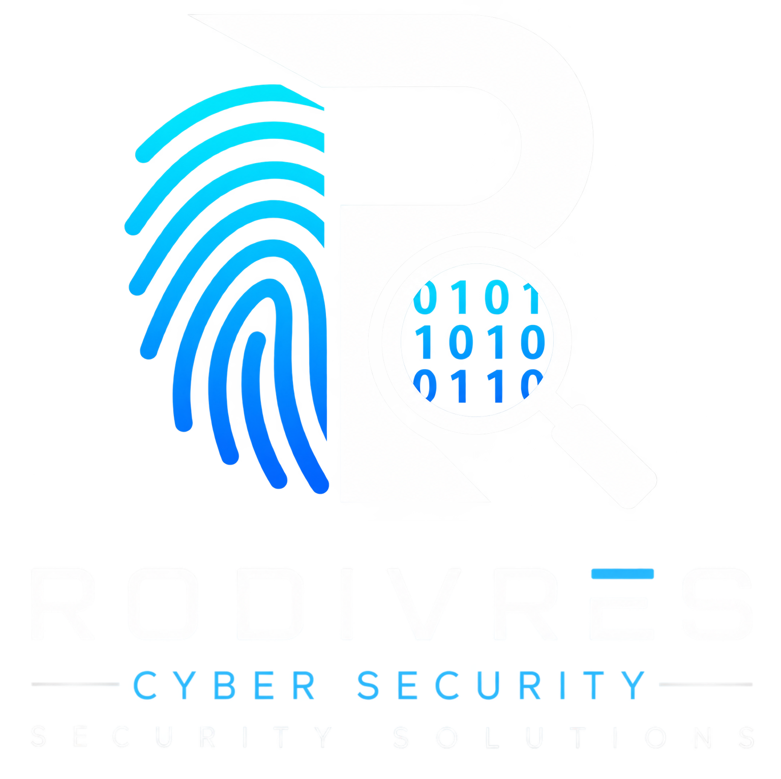 Rodivres fingerprint and binary magnifier emblem